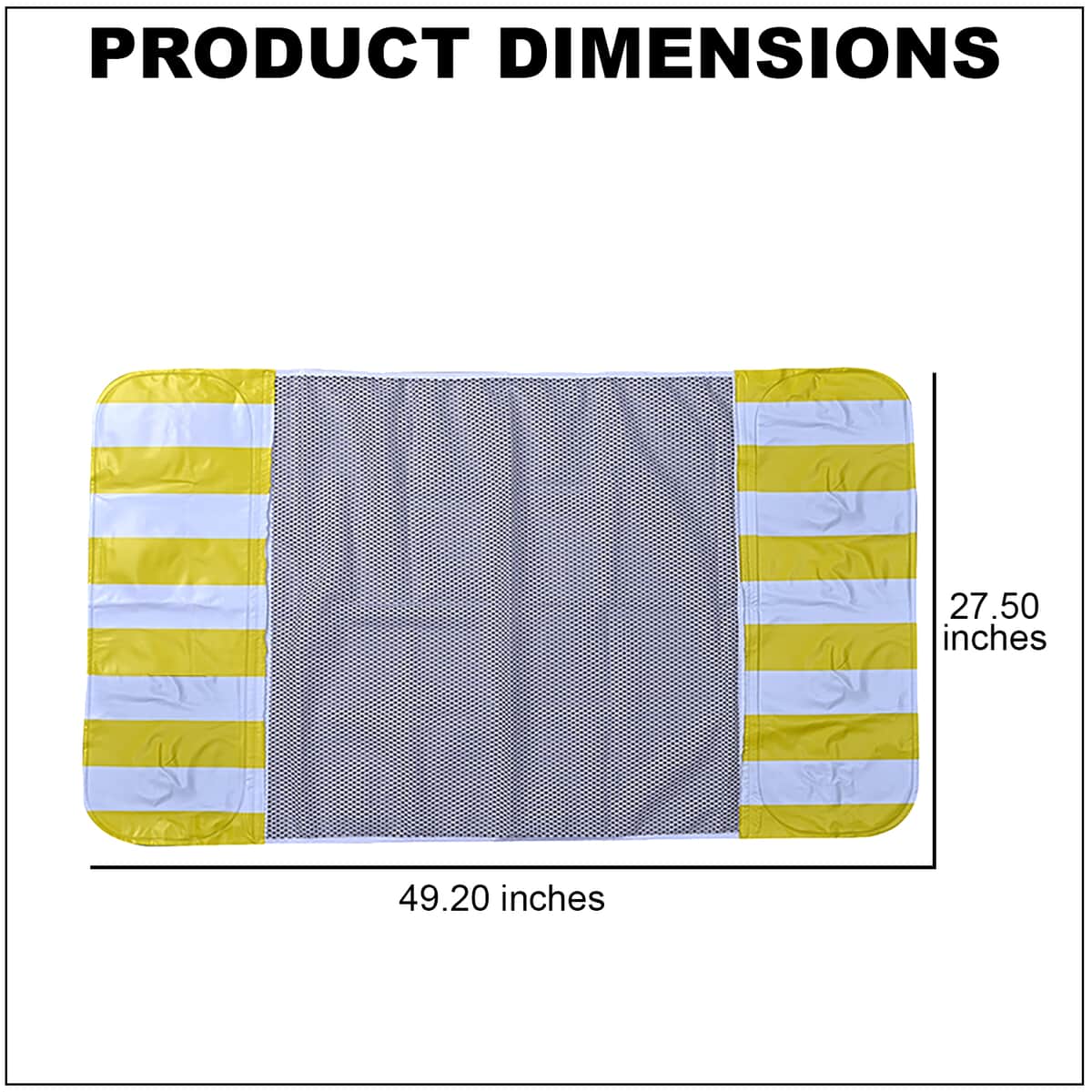 Set of Yellow Swimming Pool Float Hammock and Inflator image number 3