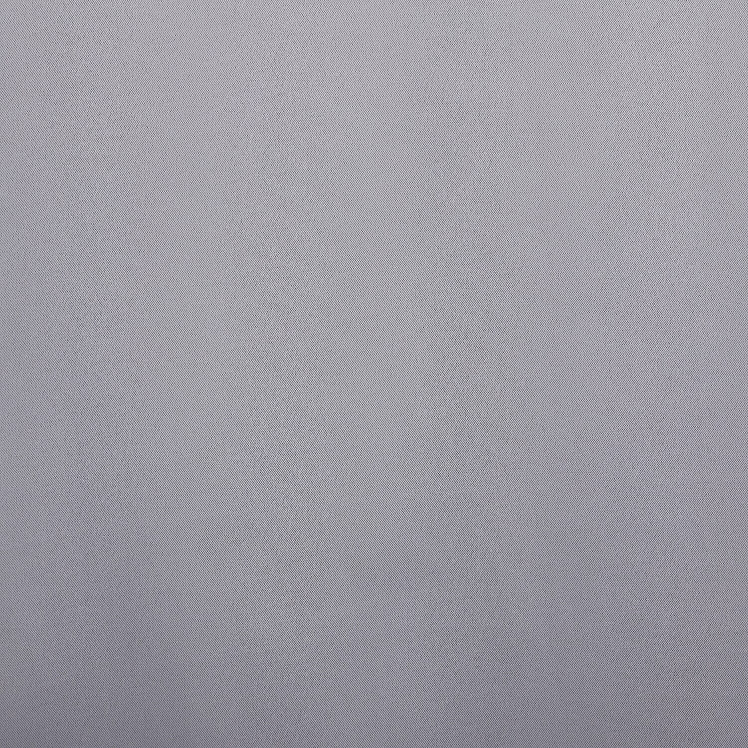 Set of 2 Gray Solid Blackout Curtain with 8 Metal Rings