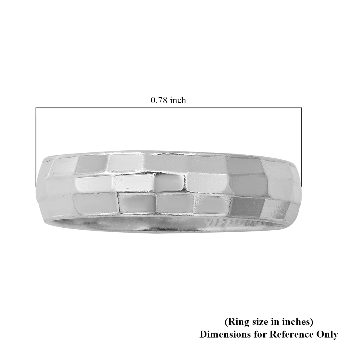 Band Ring in Sterling Silver (Size 10.0) 2.70 Grams
