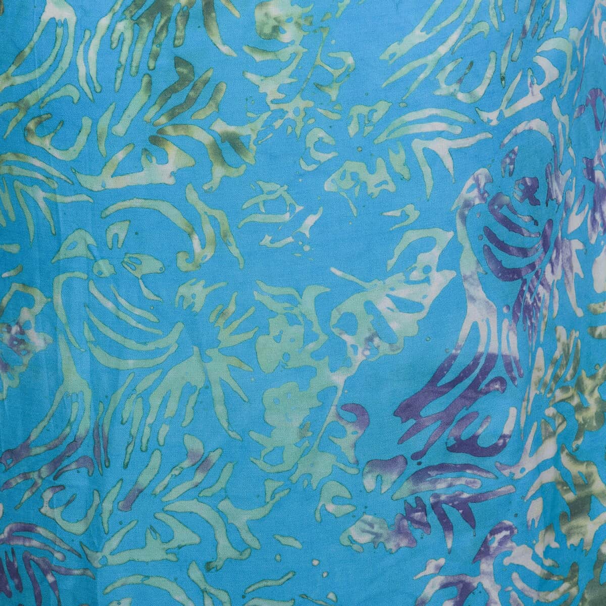 Handmade Blue Shell Motif Pattern 100% Rayon Sarong (66.9x47.2) image number 4