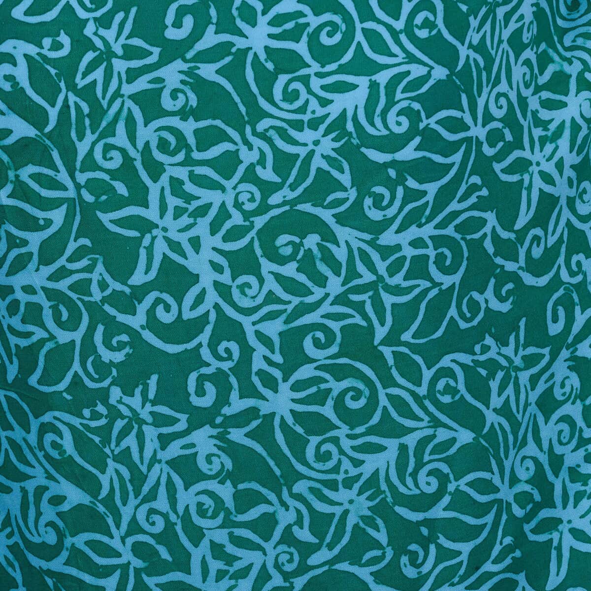 Handmade Green Floral Motif Pattern 100% Rayon Sarong image number 4