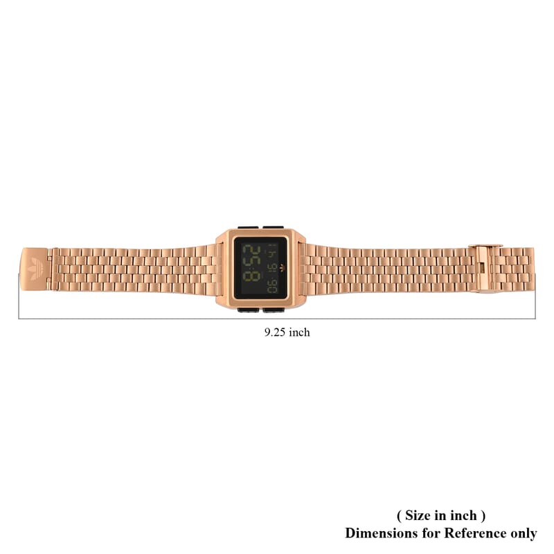 ADIDAS ARCHIVE_M1 Multi-function Digital Movement Square Dial Watch in ION Plated RG Over Stainless Steel (40mm)
