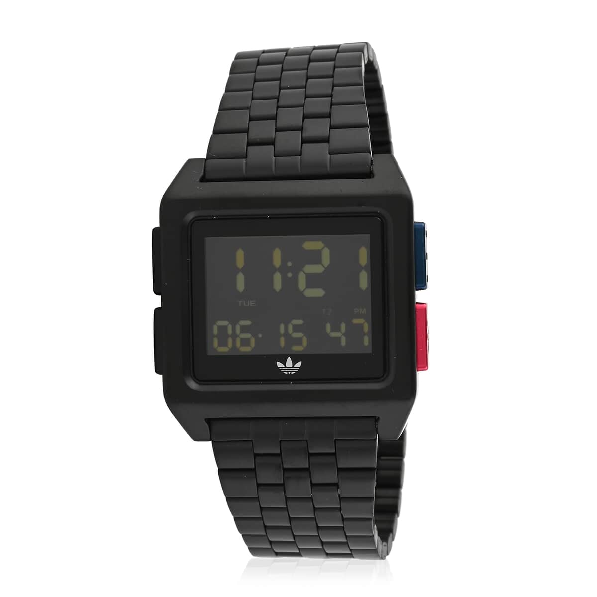 ADIDAS ARCHIVE_M1 Multi-function Digital Movement Square Dial Watch in ION Plated Black Over Stainless Steel (40mm) image number 0