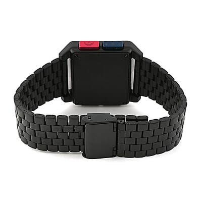 ADIDAS ARCHIVE_M1 Multi-function Digital Movement Square Dial Watch in ION Plated Black Over Stainless Steel (40mm)