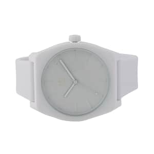 ADIDAS Process SP1 Japanese Quartz Movement Silicone Strap Watch in White (38mm)