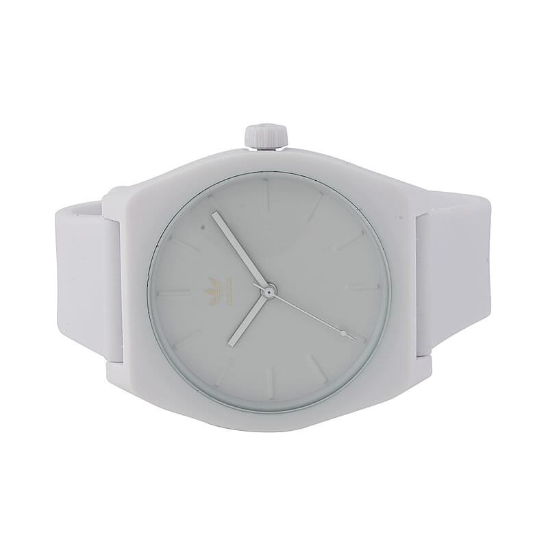 ADIDAS Process SP1 Japanese Quartz Movement Silicone Strap Watch in White (38mm)
