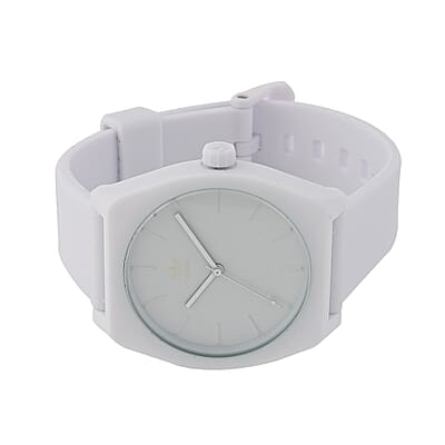 ADIDAS Process SP1 Japanese Quartz Movement Silicone Strap Watch in White (38mm)