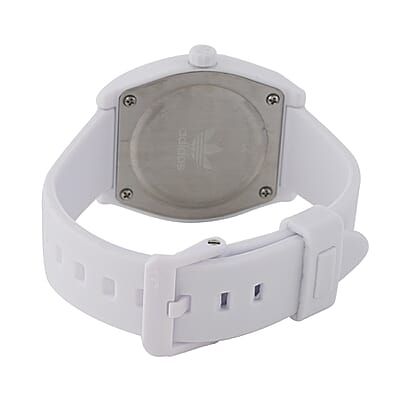 ADIDAS Process SP1 Japanese Quartz Movement Silicone Strap Watch in White (38mm)
