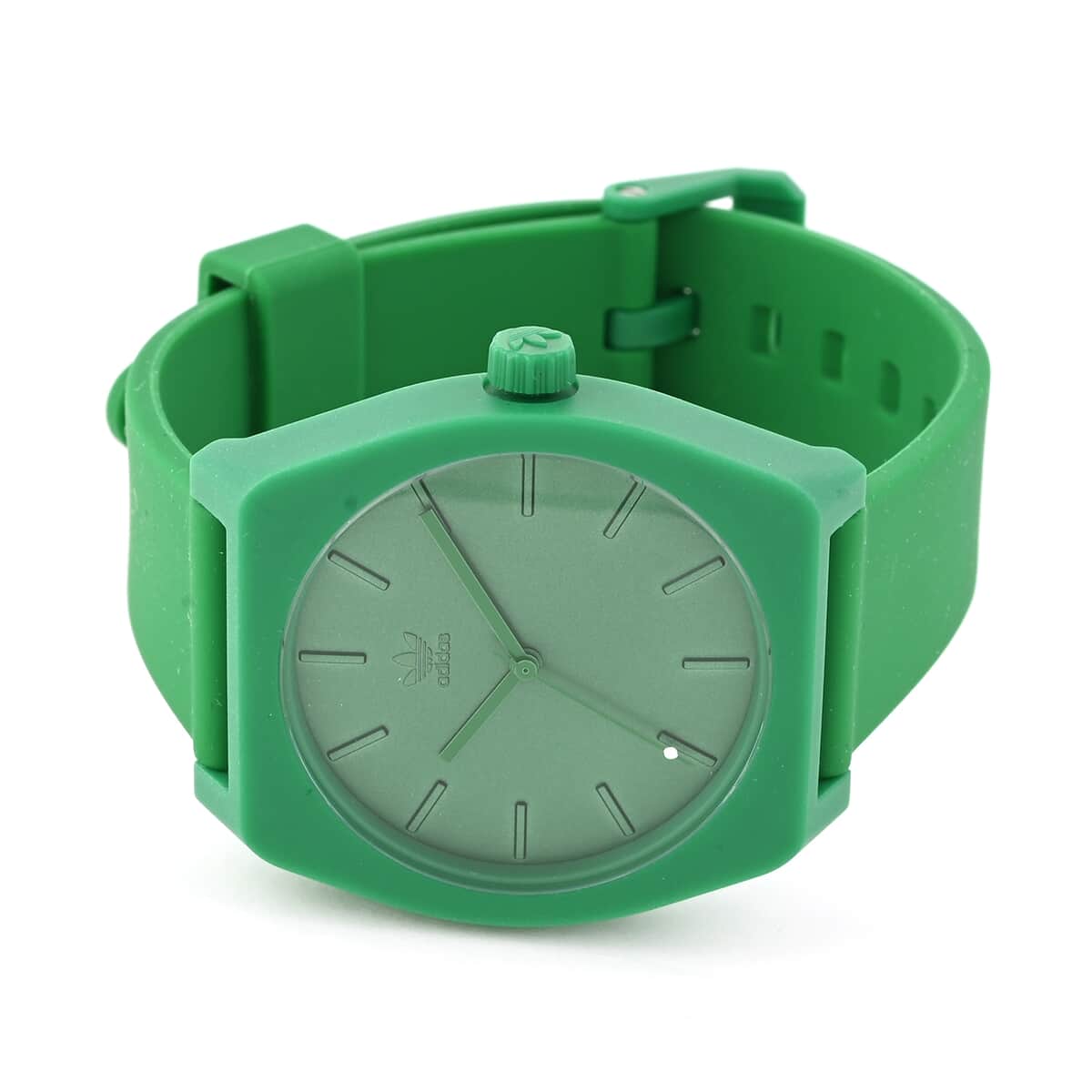 ADIDAS Process SP1 Japanese Quartz Movement Silicone Strap Watch in Green (38mm) image number 1