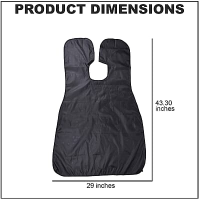 Male Beard Apron with 2 Suction Cup - Black
