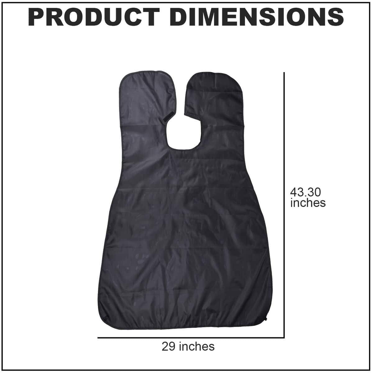 Male Beard Apron with 2 Suction Cup - Black (29"x43.3") image number 3