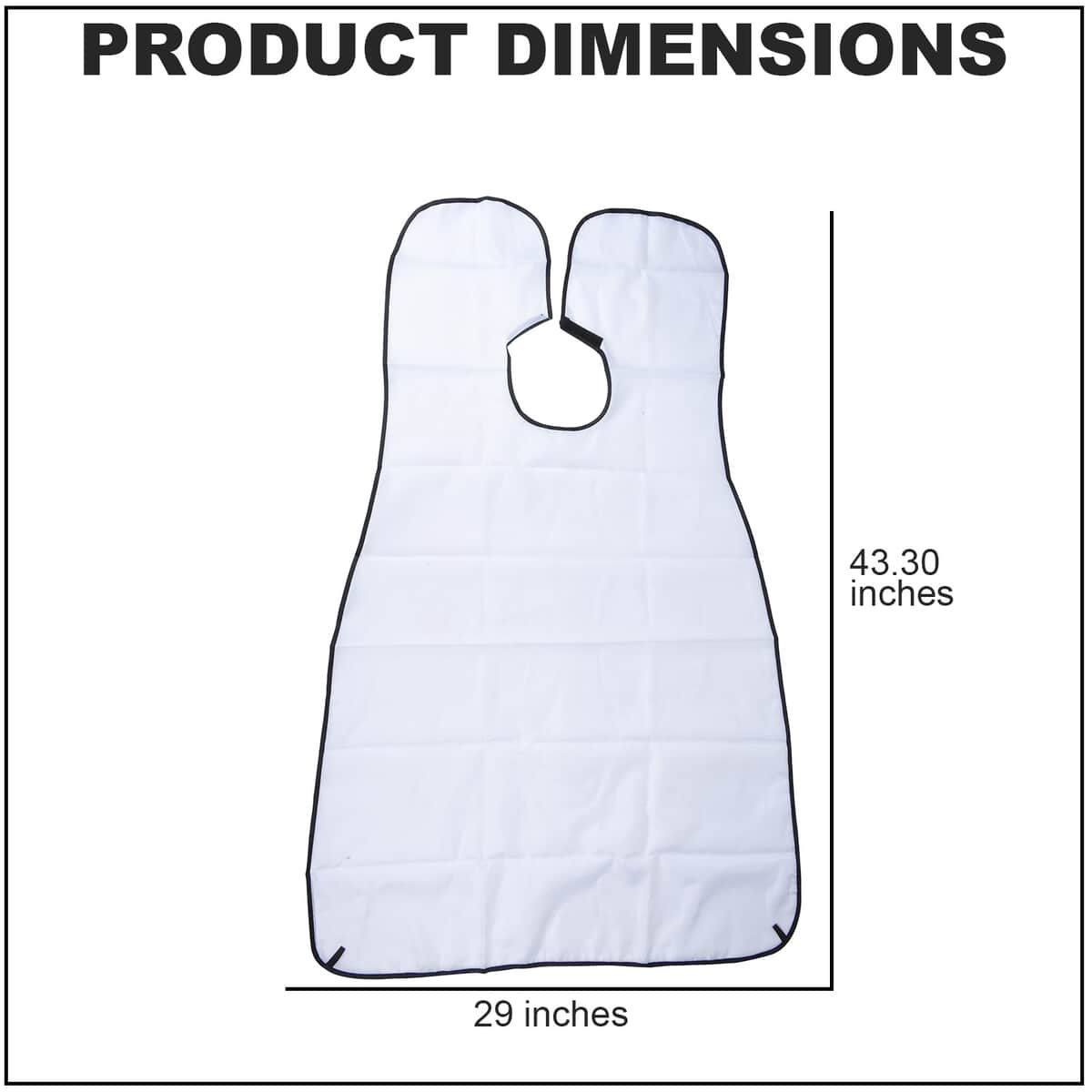 Male Beard Apron with 2 Suction Cup - White image number 3