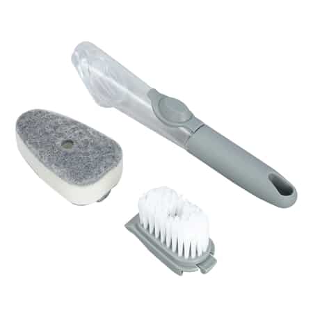 Made By Design refillable Handle Dish Wand brush, gray, 12 x 2.6