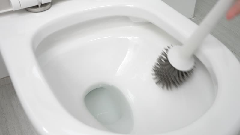 Black & White Toilet Brush with Holder