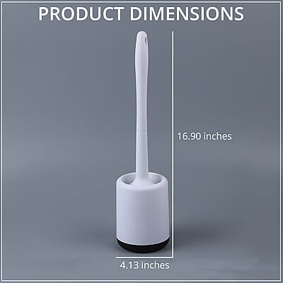 Black & White Toilet Brush with Holder