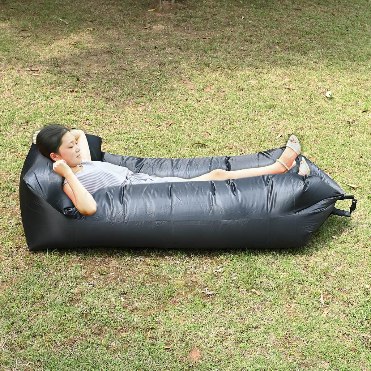 Air Sofa with Drawstring Bag -Black image number 1