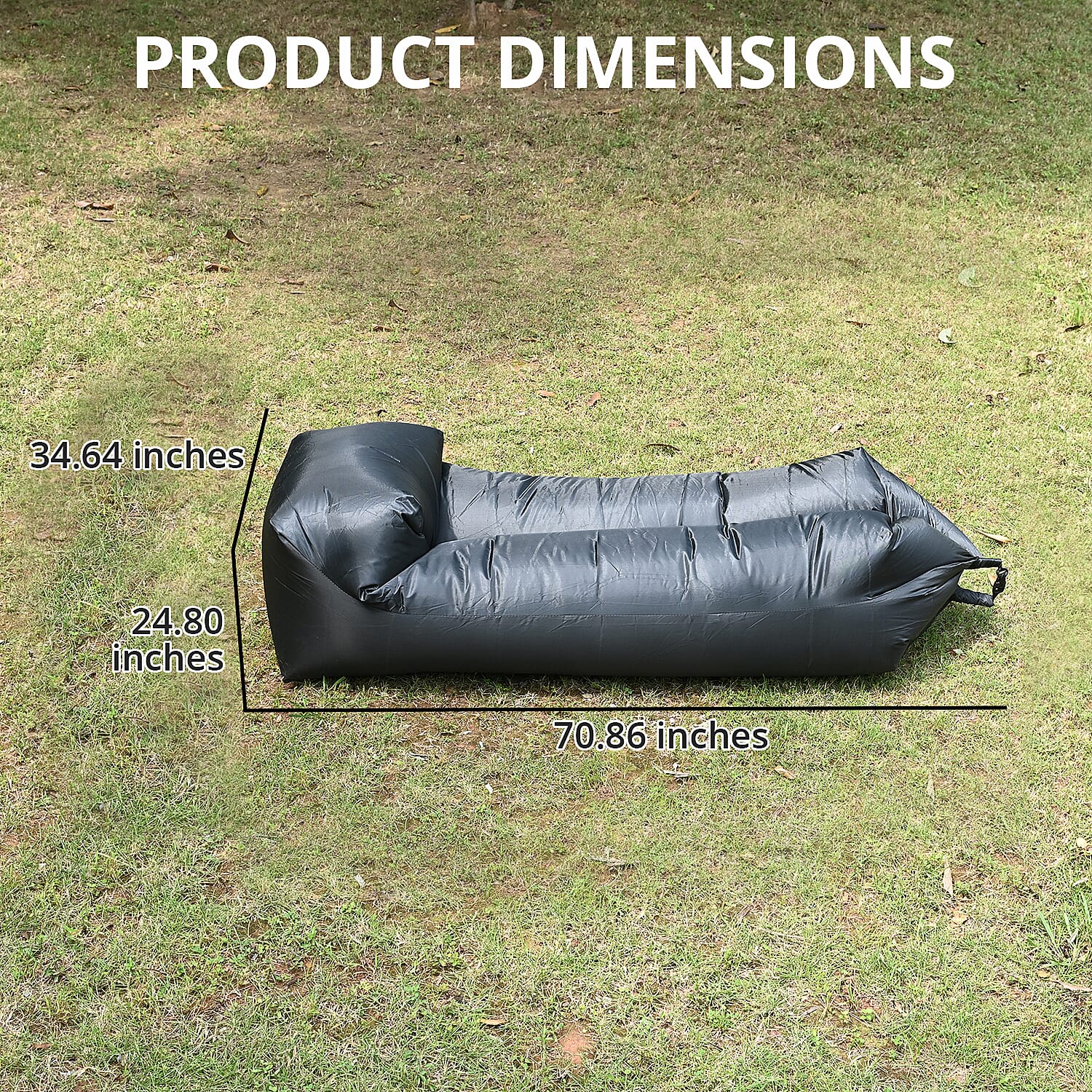 Air Sofa with Drawstring Bag -Black
