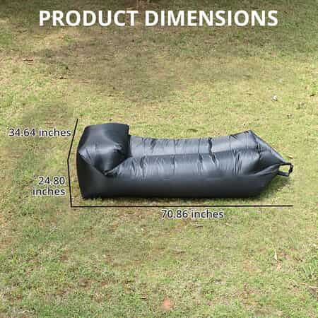 Air Sofa with Drawstring Bag -Black (70.86"x24.8"x34.64") image number 4