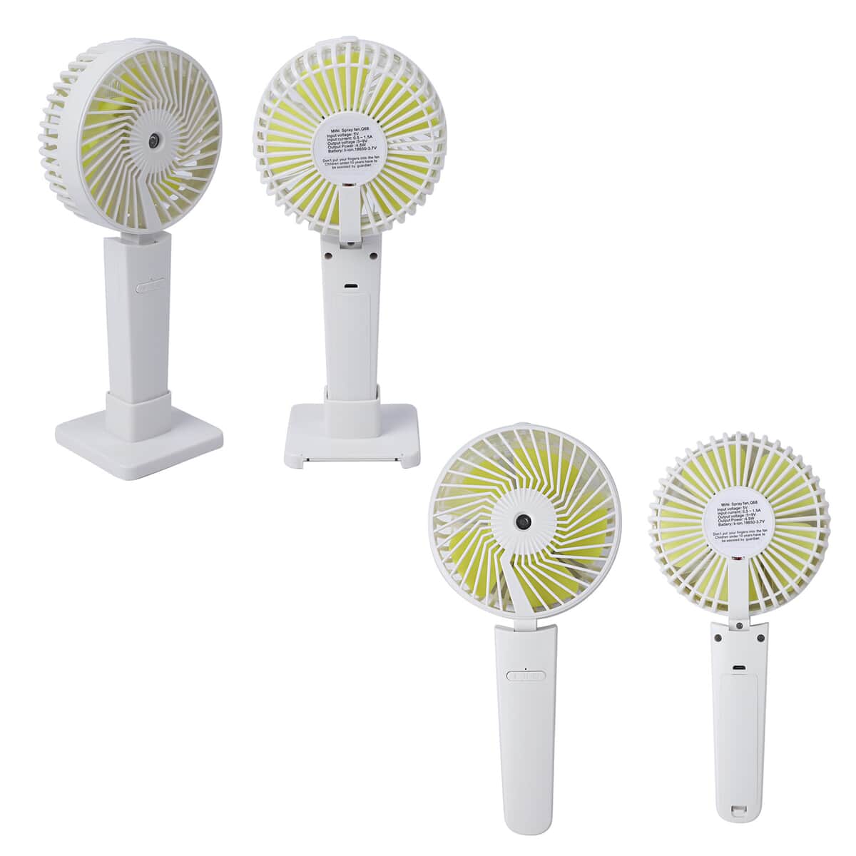 White Spray Handheld Fan (1200mAh Battery Included) image number 4