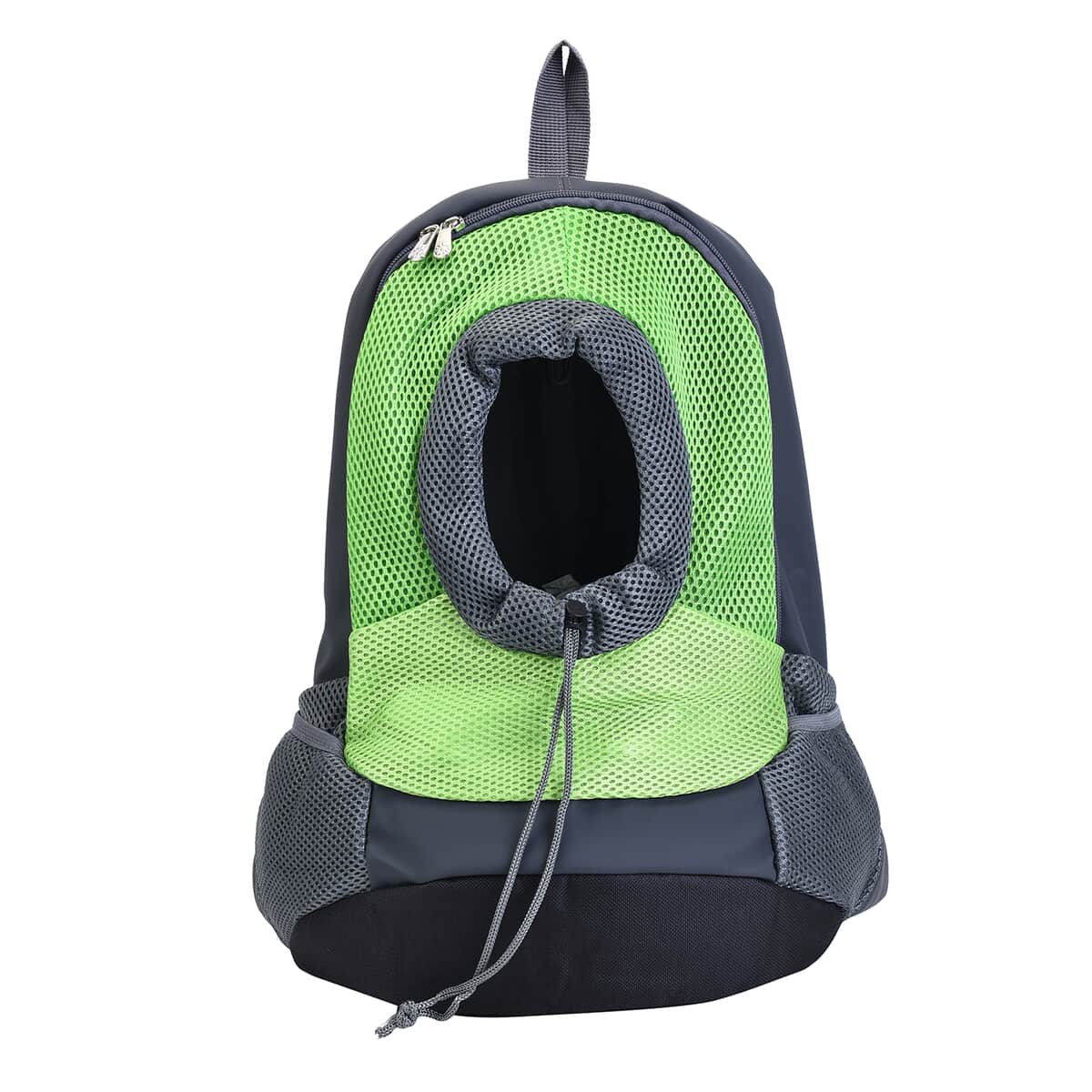 Green and Gray Nylon Pet Bag with Adjustable Padded Straps image number 0