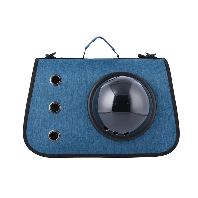 Blue Oxford Fabric Pet Bag with Adjustable Shoulder Strap