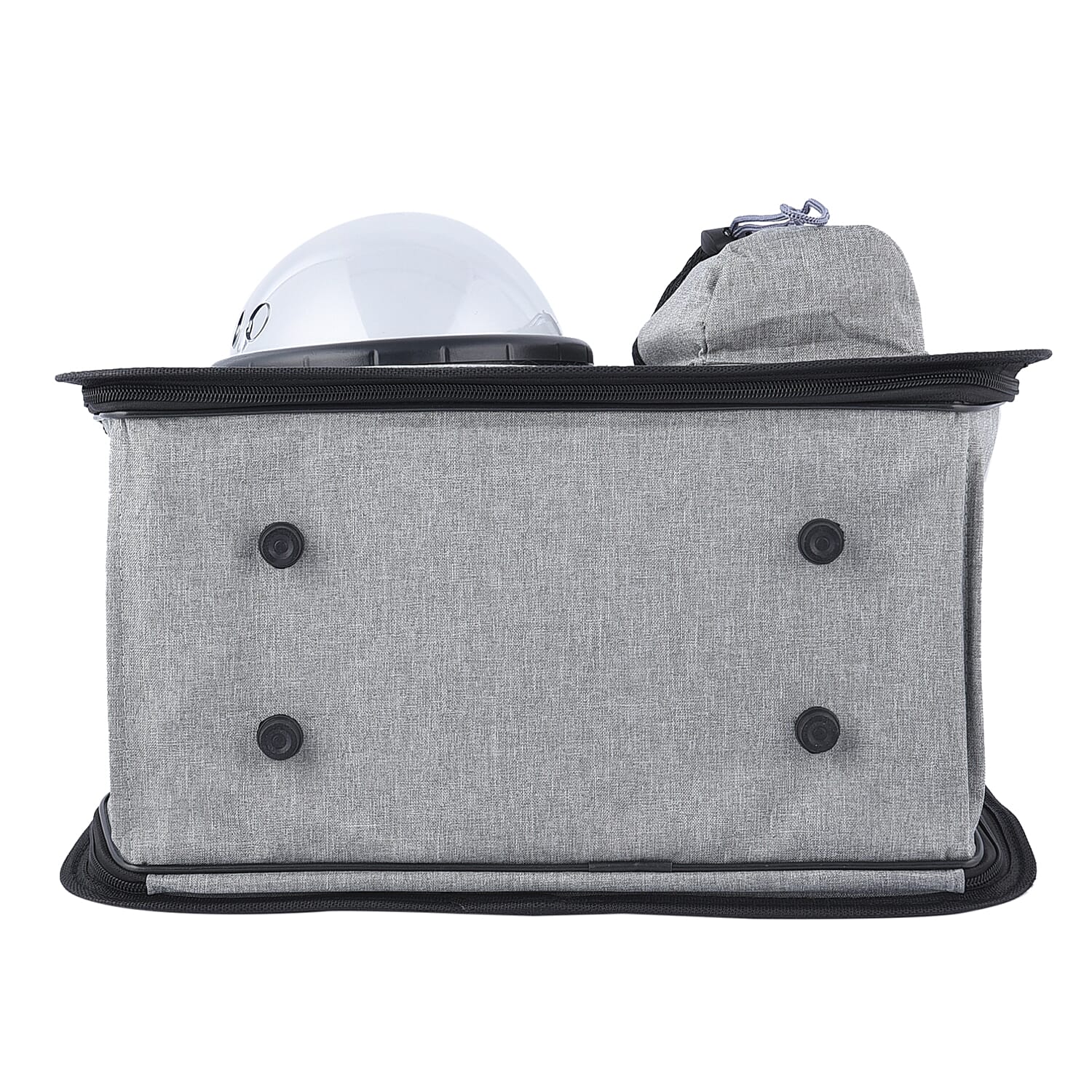 Gray Oxford Fabric Pet Bag with Adjustable Shoulder Strap