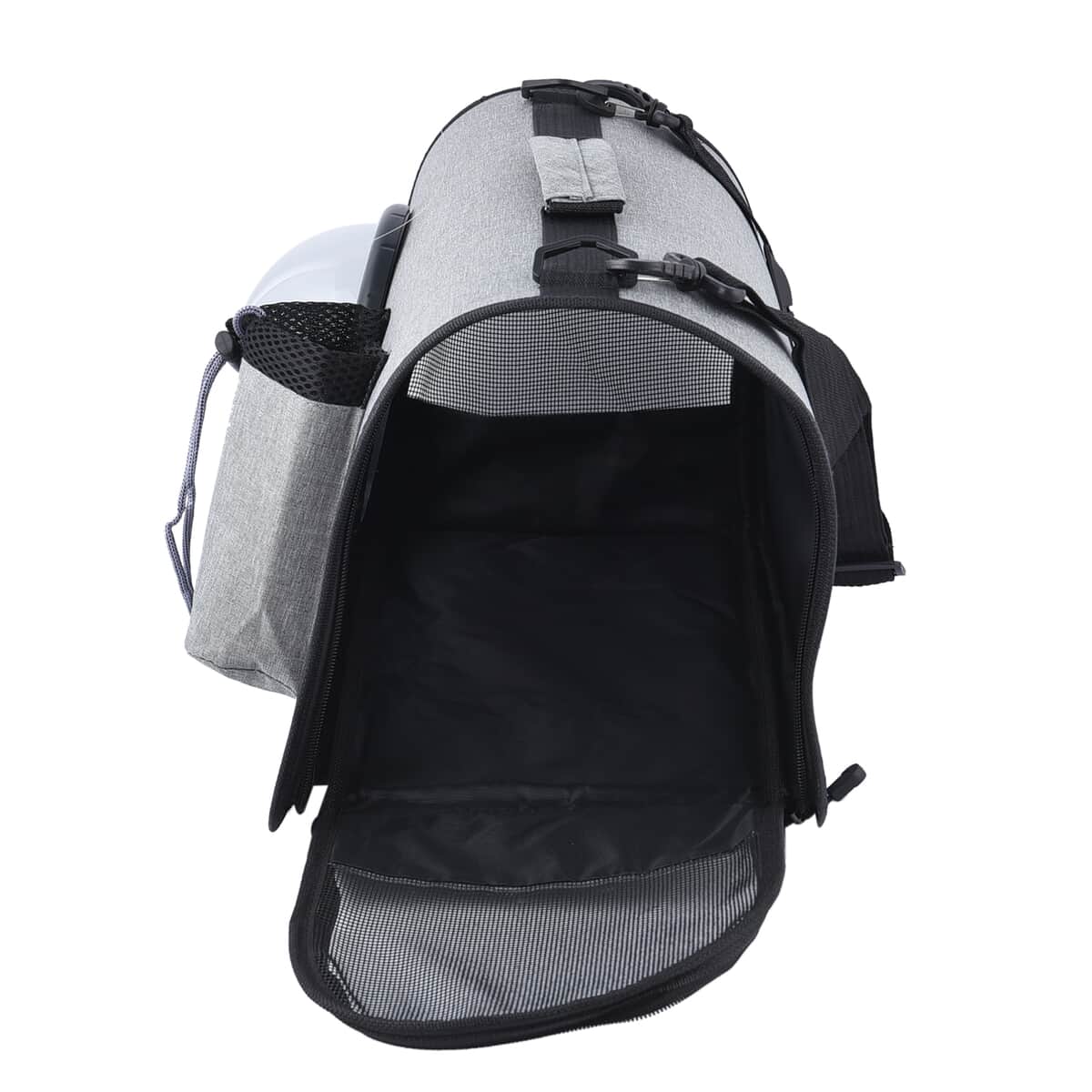 Grey Oxford Fabric Pet Bag (15.75x10.24x11.81) with Adjustable Shoulder Strap image number 5
