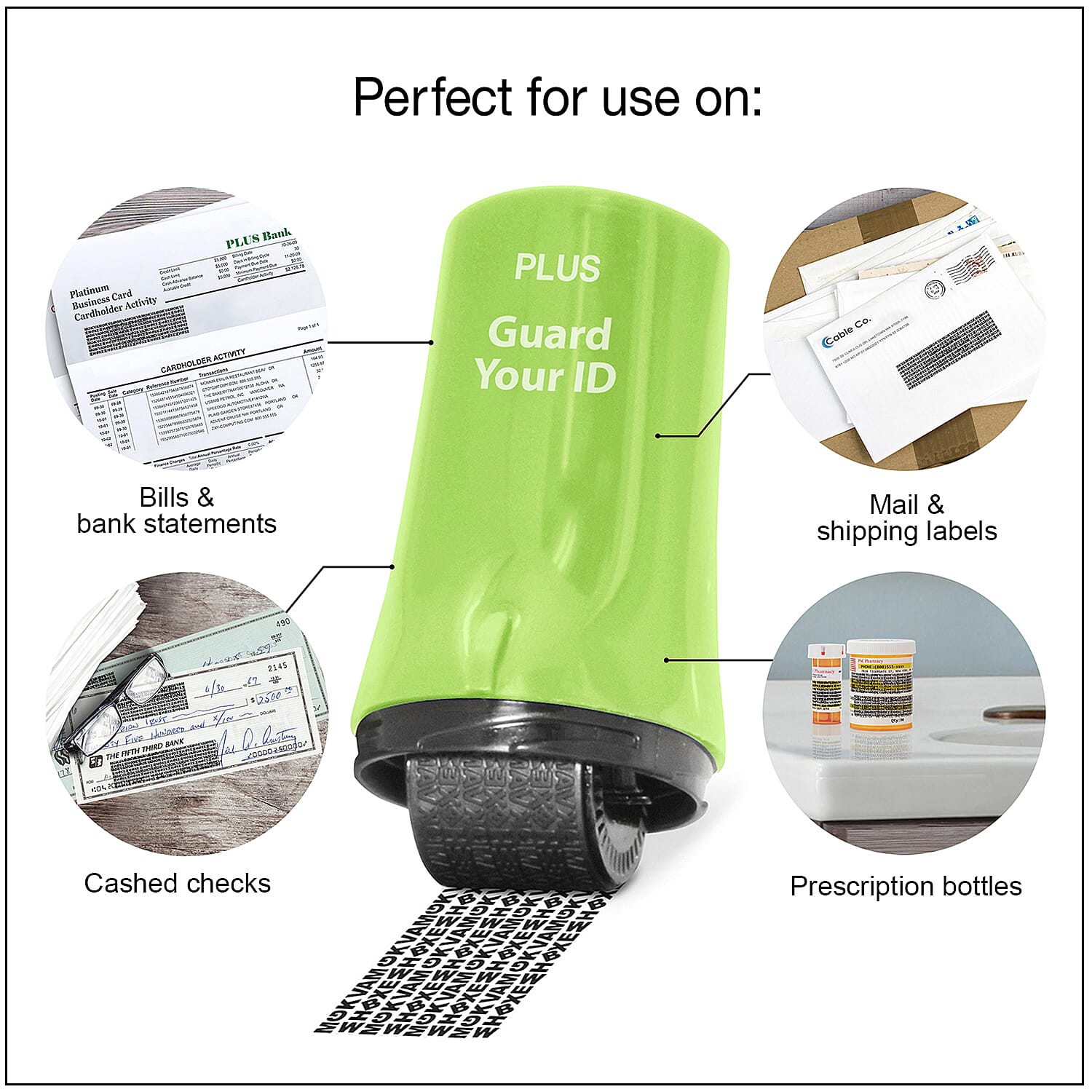GUARD YOUR ID 2-Piece Security Kit -Includes One Wide Roller and One Advanced Roller (Green)