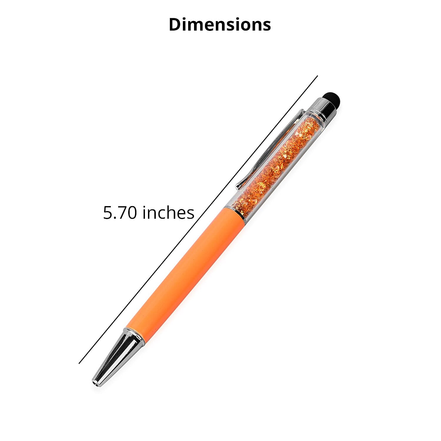 Set of 7 Multi Color Acrylic Crystal 2 in 1 Ball Point Pen | Stationary Set | Unique Corporate Gifts | Personalized Stationary Sets