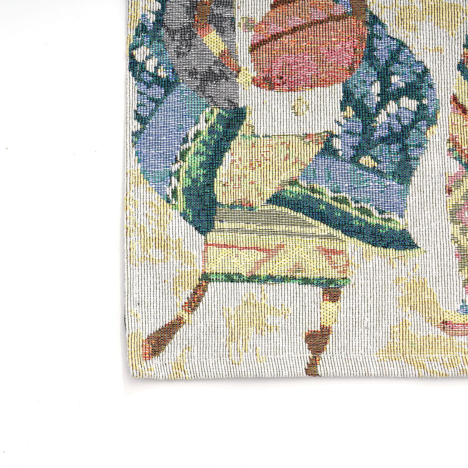 Set of 5 Multi Color Ancient Tribal Printed Jacquard Placemats and Table Runner