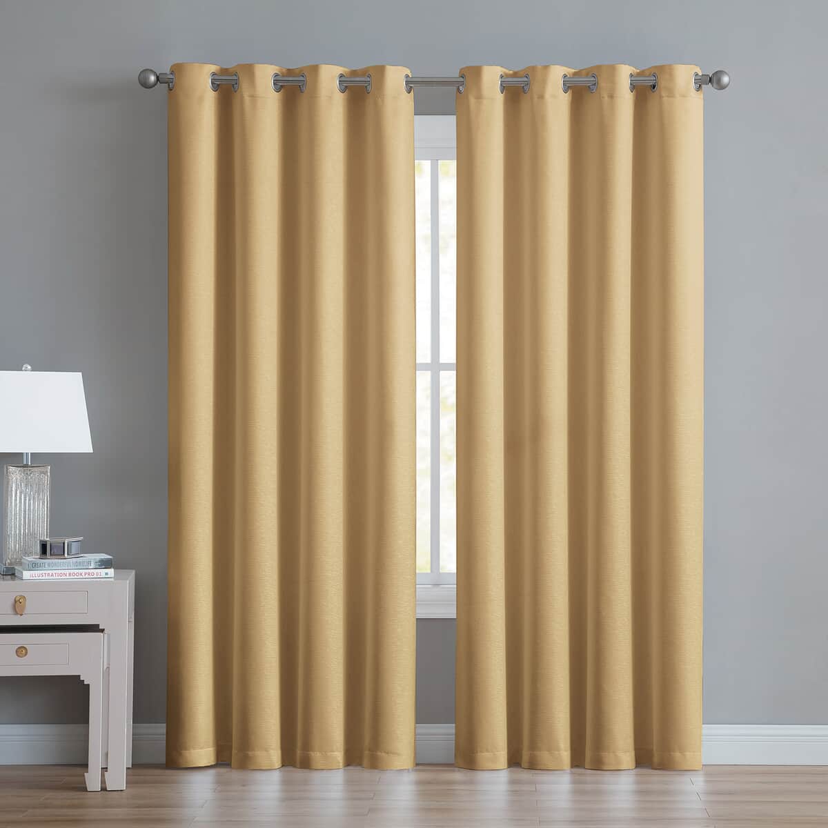 VCNY Single Panel Blackout Curtains - Gold image number 0