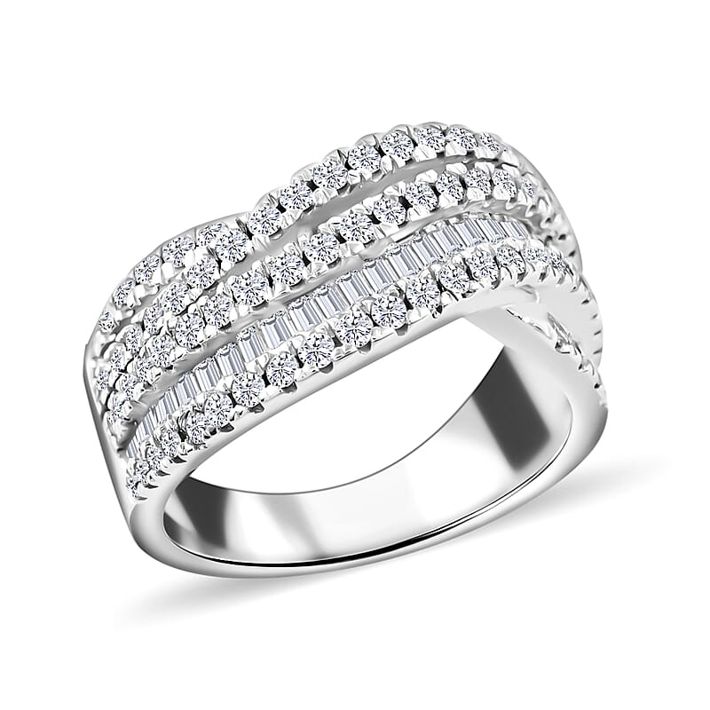 NY Closeout 14K White Gold G SI1 Diamond Ring (Size 7.0) 8.30 Grams 1.33 ctw