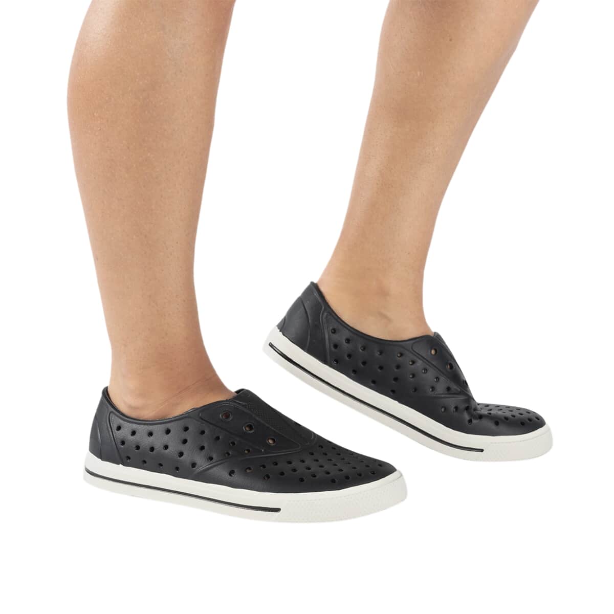 PEX Black Waterproof Breathable Slip On Sneaker (Size 6) image number 1