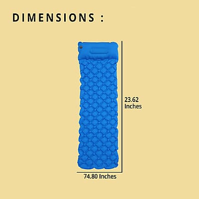 Blue Inflating Camping Sleeping Mat