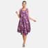 JOVIE FALL COLLECTION Purple Floral Midi Dress -One Size Missy image number 0