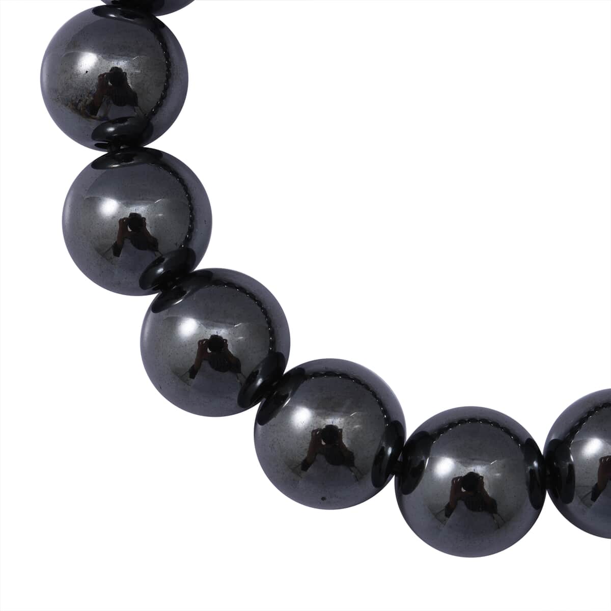 Hematite Beaded Stretch Bracelet 200.00 ctw image number 1