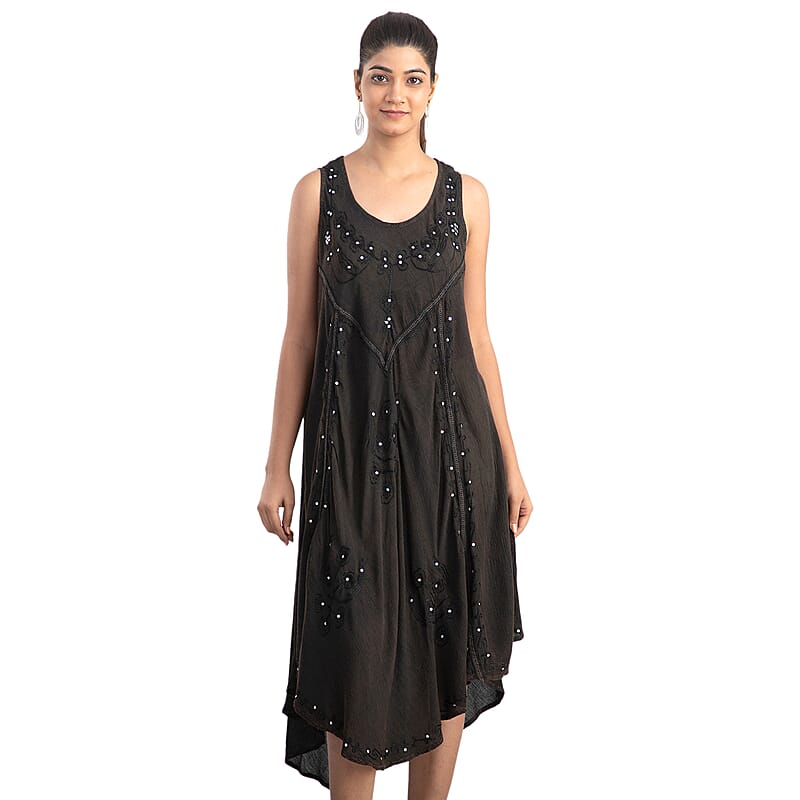 JOVIE EVENING Shimmer Diamond Dress in Black - One Size Missy