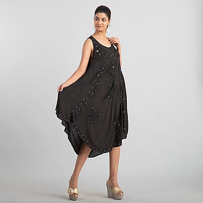 JOVIE EVENING Shimmer Diamond Dress in Black - One Size Missy