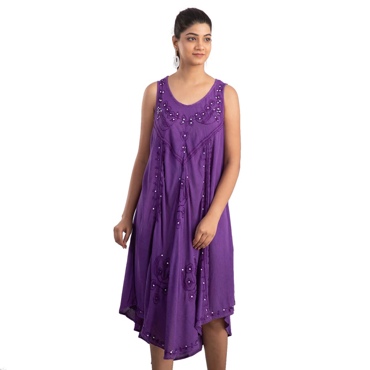 JOVIE EVENING Shimmer Diamond Dress in Purple - One Size Missy image number 0