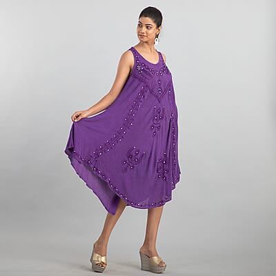 JOVIE EVENING Shimmer Diamond Dress in Purple - One Size Missy