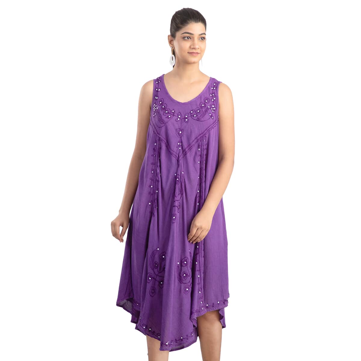 JOVIE EVENING Shimmer Diamond Dress in Purple - One Size Plus image number 0