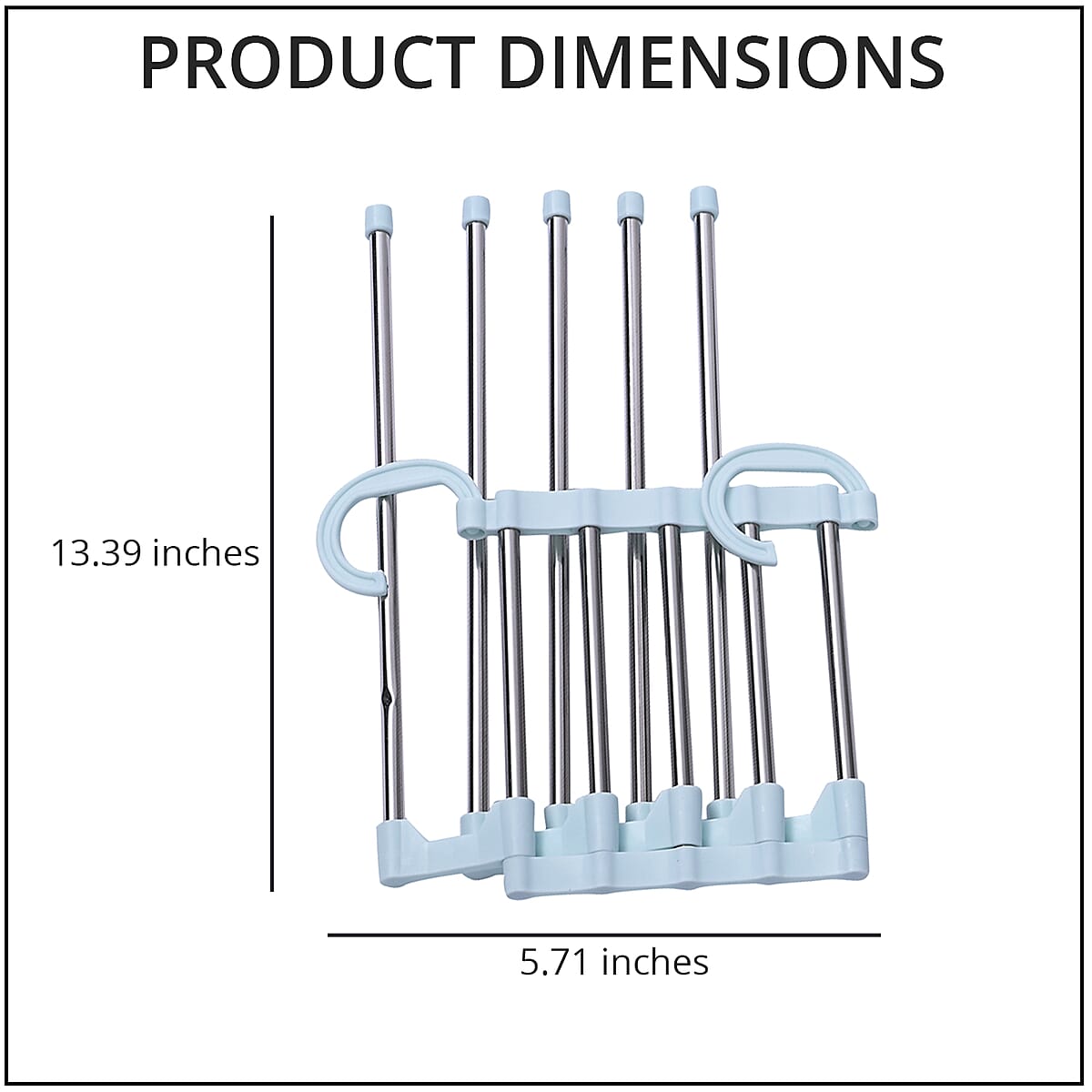 Set of 2 Light Blue 5 Layered Pants Rack image number 3
