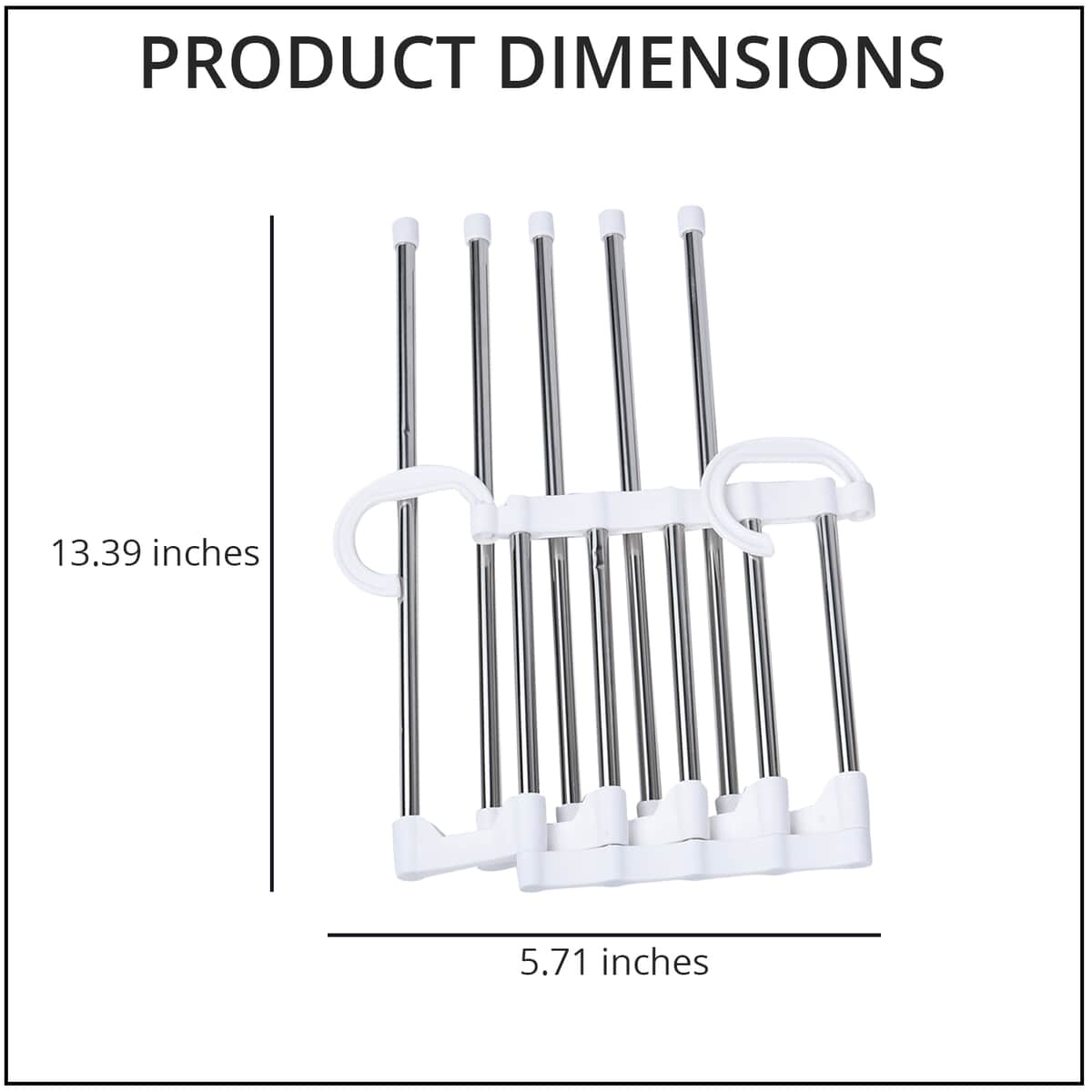 Set of 2 White 5 Layered Pants Rack image number 3