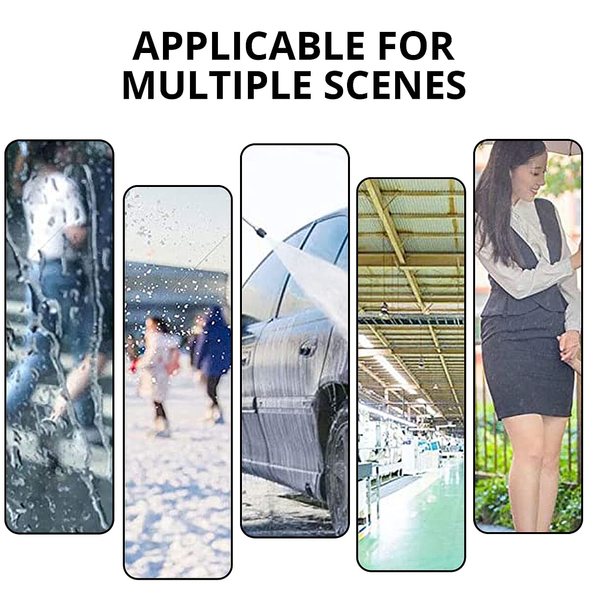 Set of 2 Gray and Blue Anti-slip Waterproof Silicone Shoe Covers - L/M image number 3