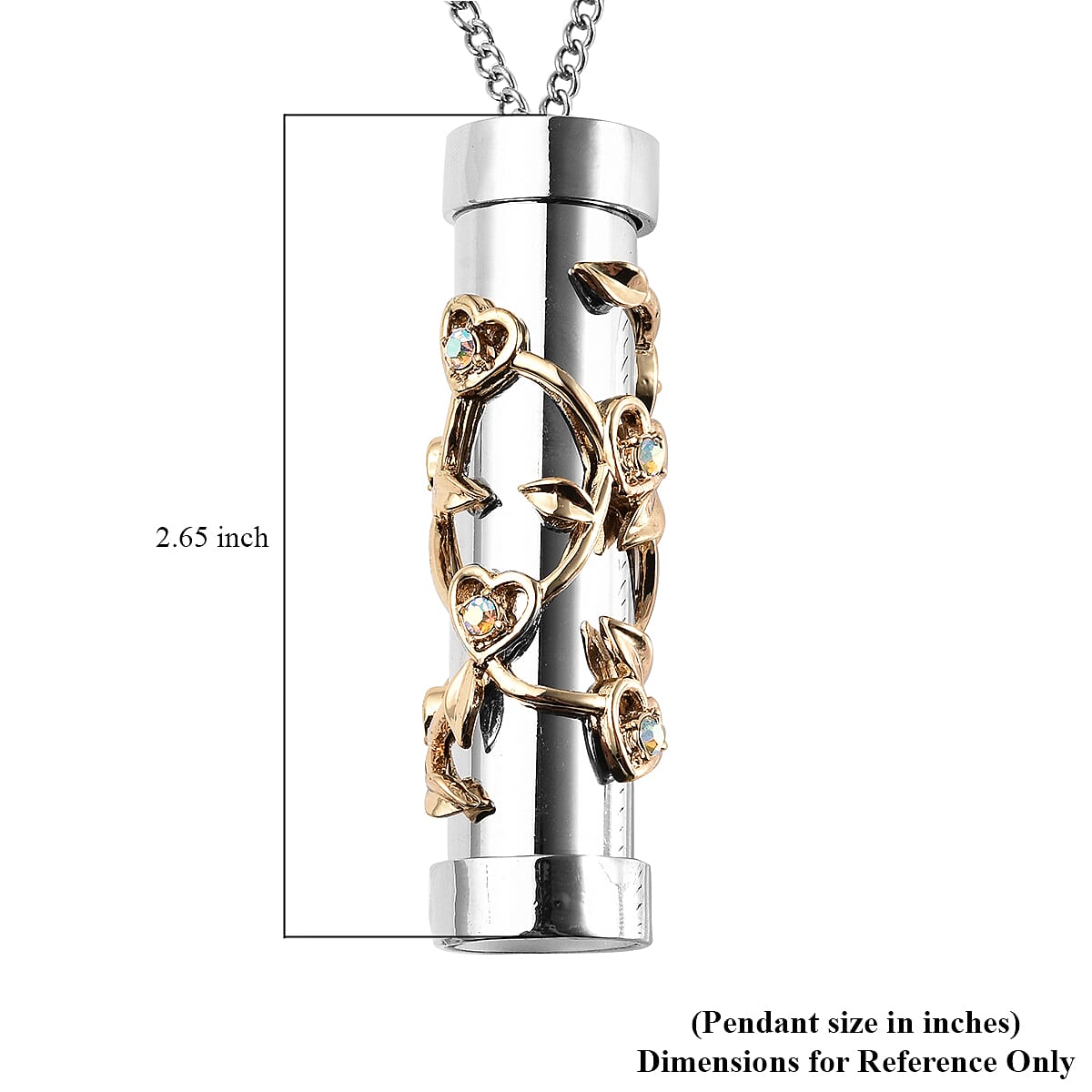 Multi Color Austrian Crystal Kaleidoscope Pendant Necklace 30-32 Inches in Silvertone and Goldtone