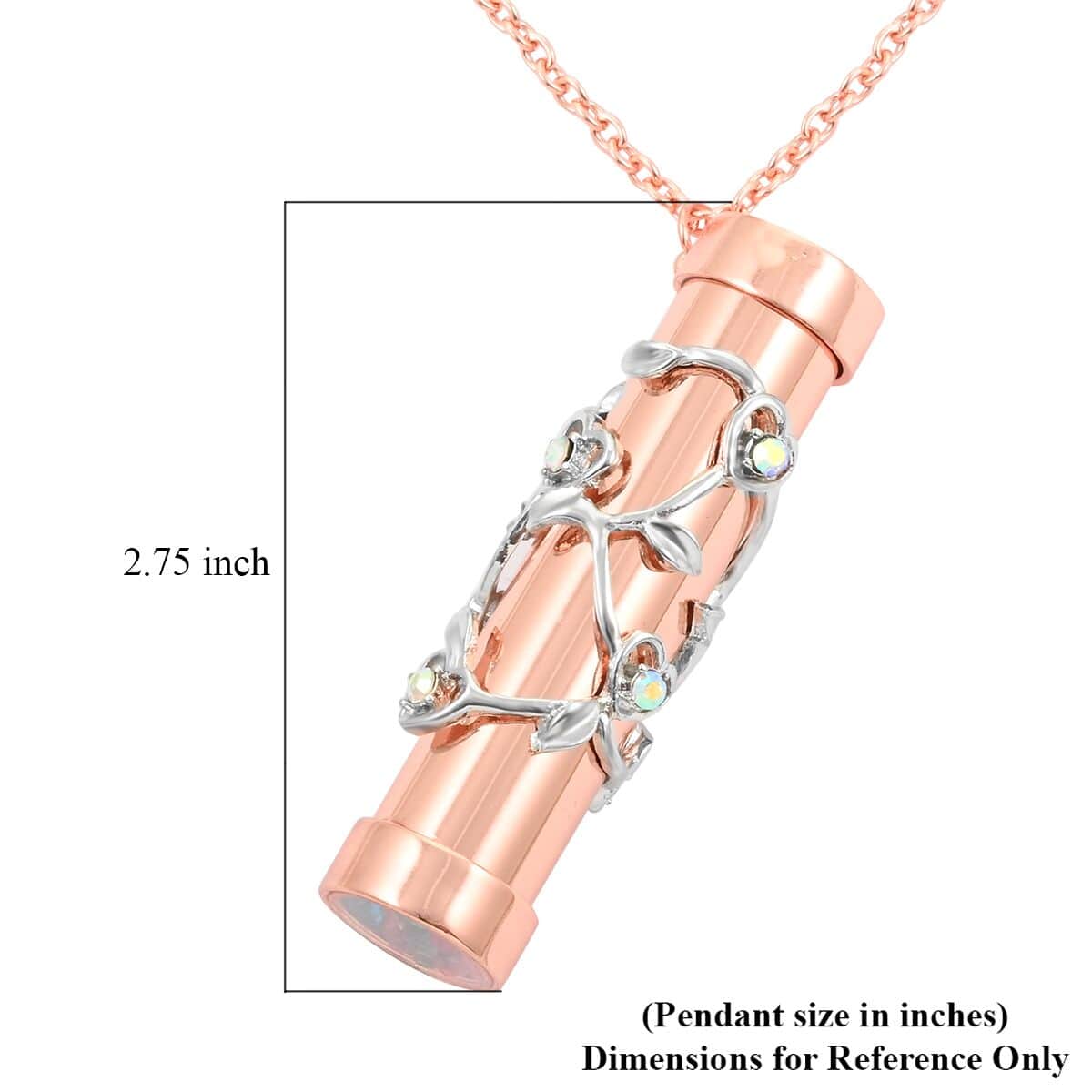 Multi Color Austrian Crystal Kaleidoscope Pendant Necklace, 30-32 Inch Necklace in Rosetone and Silvertone, Unique Gifts For Her image number 7