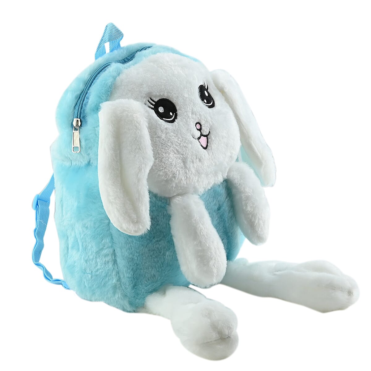 LED Light Blue Bunny Ears Kids Backpack image number 1