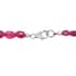 Ilakaka Hot Pink Sapphire Beaded Necklace 20 Inches in Platinum Over Sterling Silver 147.85 ctw image number 3