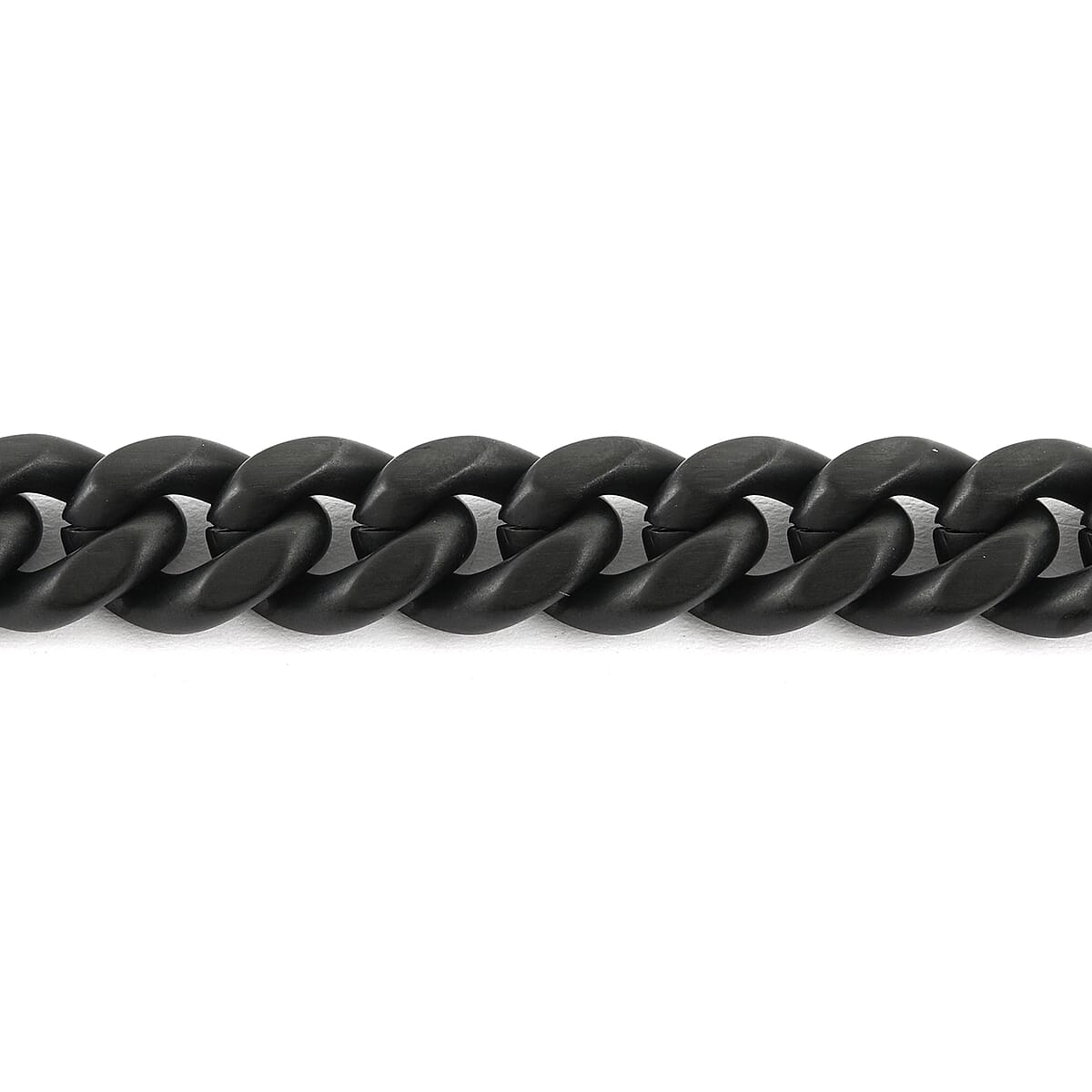 BLACKJACK Curb Chain Bracelet in ION Plated Black Stainless Steel (8.50 In) 20.80 Grams image number 1