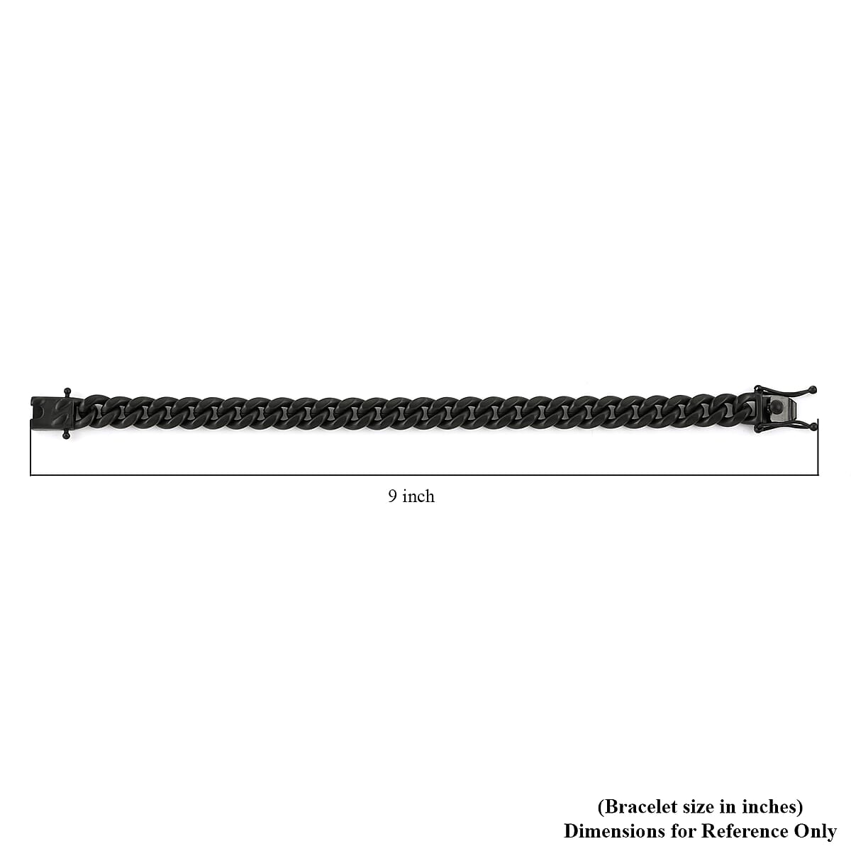 BLACKJACK Curb Chain Bracelet in ION Plated Black Stainless Steel (8.50 In) 20.80 Grams image number 4